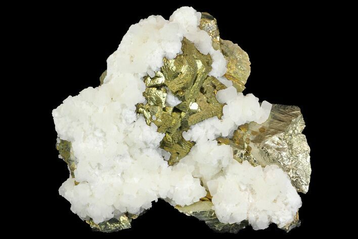 Pyrite, Chalcopyrite and Calcite Association - Peru #149723